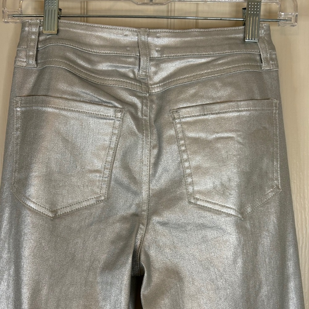 EVERY Silver Metallic High Rise Wide Leg Pants Women's Size‎ 0 - Picture 5 of 13